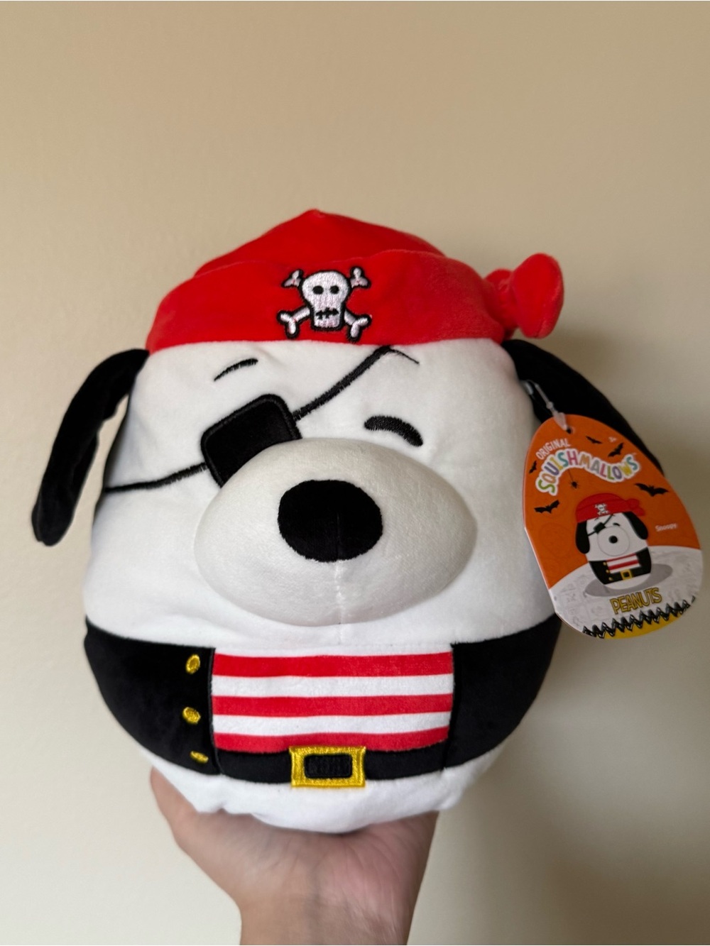 NWT 8” Pirates Snoopy Squishmallow Halloween Peanuts